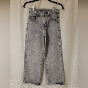 SHEIN Kid's Gray Acid Wash Jeans